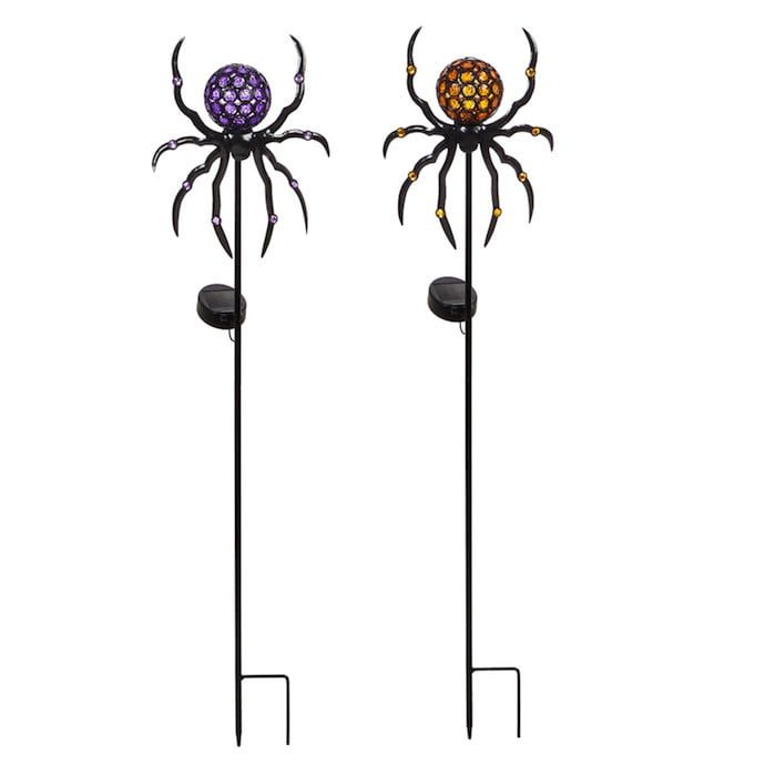 Fall/Halloween Garden Stake Spider Solar Asst 35H