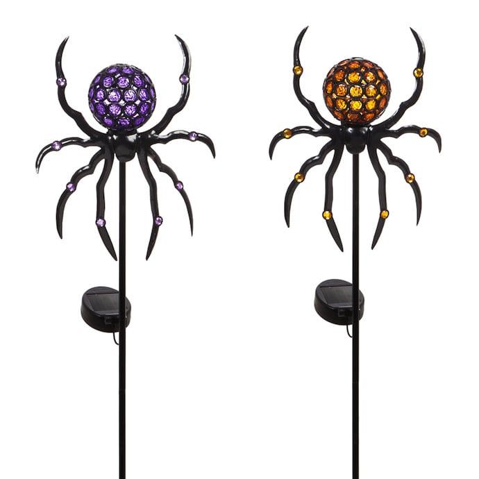 Fall/Halloween Garden Stake Spider Solar Asst 35H