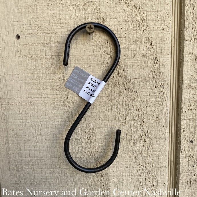 S-Hook 6&quot; Black Metal For Hummingbird Feeder