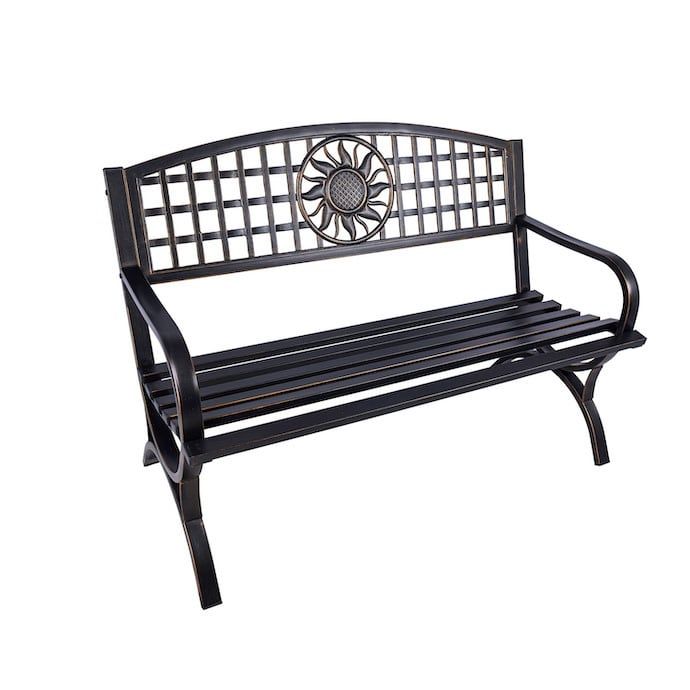 Bench Sun w/Lattice 23.5x44.5x31 Black Metal