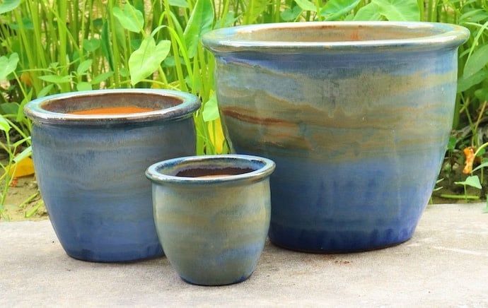 Pot Alina Jar w/Rim Med 10x9 Asst