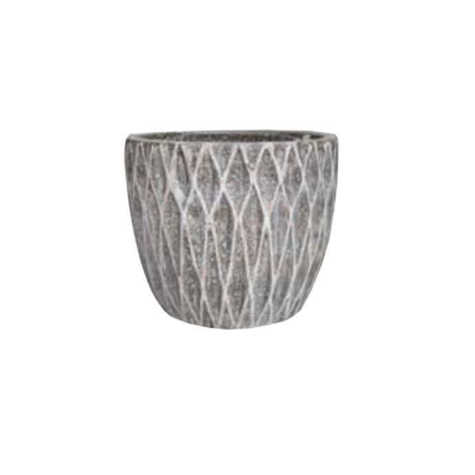 Pot Atlantis Diamond Planter Sml 11.75x10 Atlantis Black White