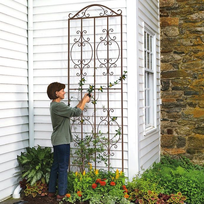 Trellis Montebello w/Scrollwork Burnished Bronze 32x108 Metal