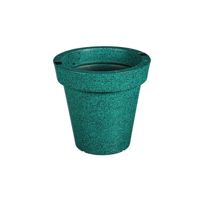 Pot Solar Lit Planter 16&quot; Teal Plastic