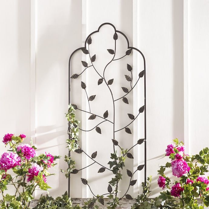 Trellis Leaf w/Frame 24x72&quot; Metal