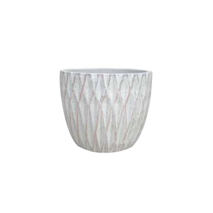 Pot Atlantis Diamond Planter Sml 11.75x10 Atlantis White