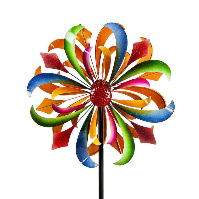 Wind Spinner / Garden Stake Wish Dragon Metal 75H