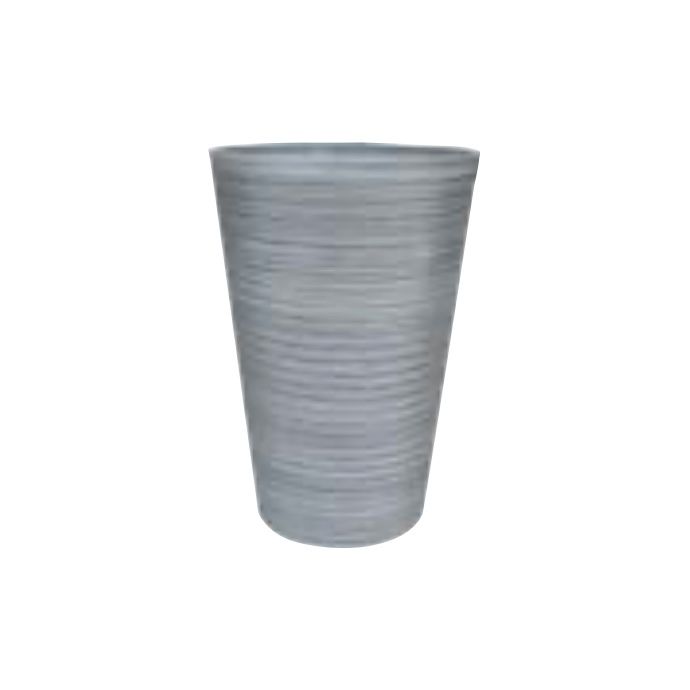 Pot Tall Cone Taper Lrg 15.75x23.75 Gray Lightweight Planter