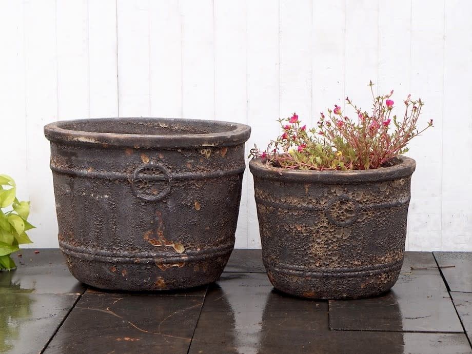 Pot Karena Ring on Ring Planter Sml 17x14 Atlantis Blue or Brown