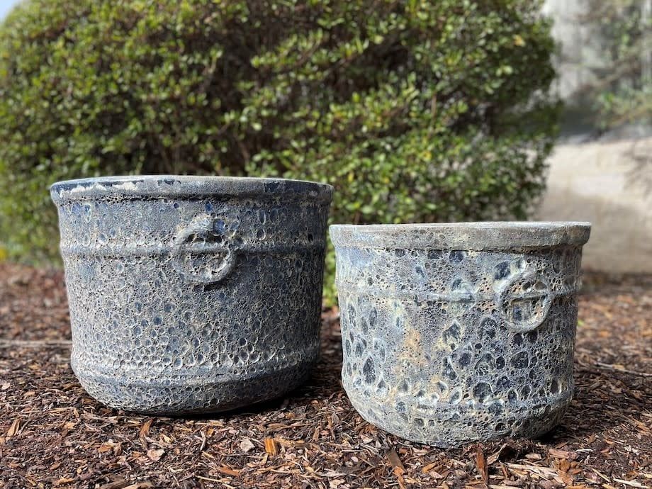 Pot Karena Ring on Ring Planter Sml 17x14 Atlantis Blue or Brown