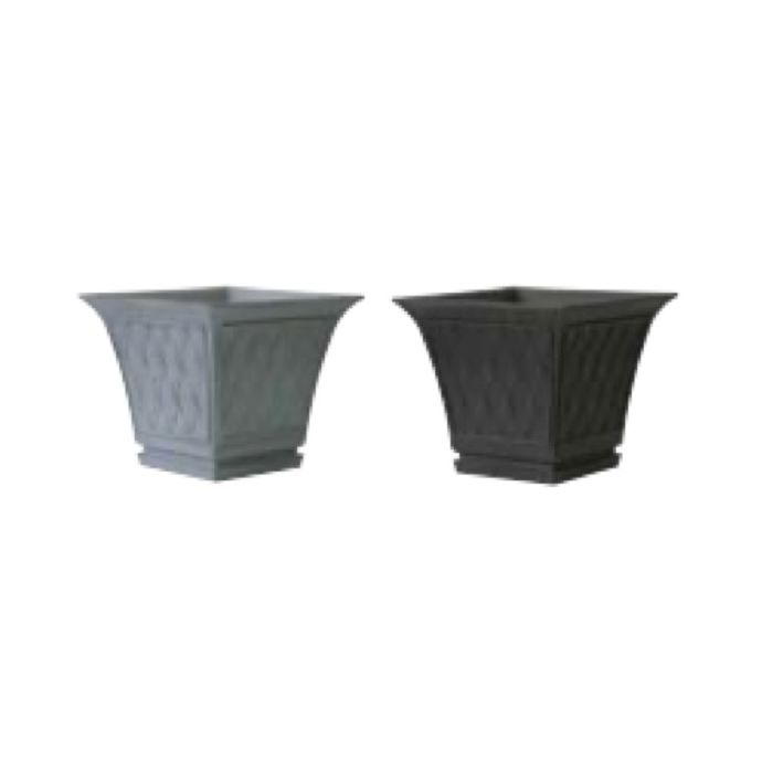 Pot Square Taper Lattice 17.75x15 Asst Lightweight Planter