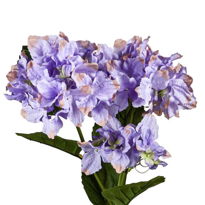 Garden Stake Hydrangea Solar Purple Metal/Plastic/Taffeta 31H