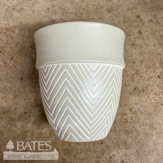 Pot Tweed w/Wide Rim Tall Planter Sml 6x7 Cream or Mahogany