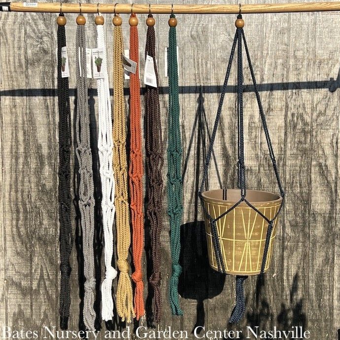 Plant Hanger 36&quot; Macrame Asst Colors Rope Primitive Planters