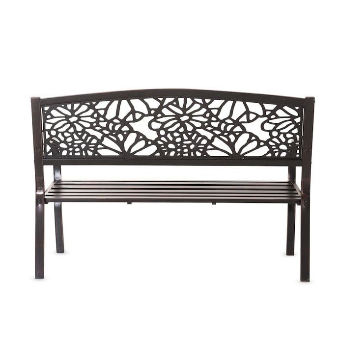 Bench Tiffany Floral 21x48x34 Metal