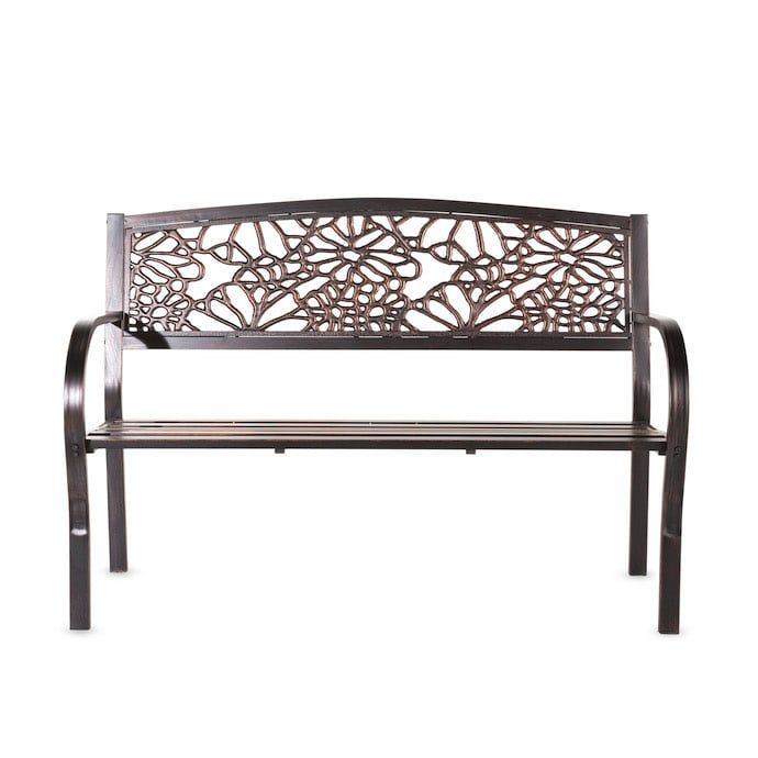 Bench Tiffany Floral 21x48x34 Metal