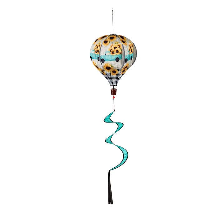 Balloon Spinner Sunflower Truck 15x55 Burlap