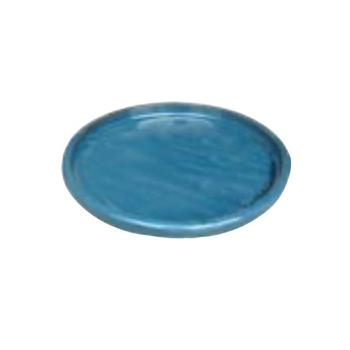 Saucer 10&quot; Dk Moss Green Glazed Lotus