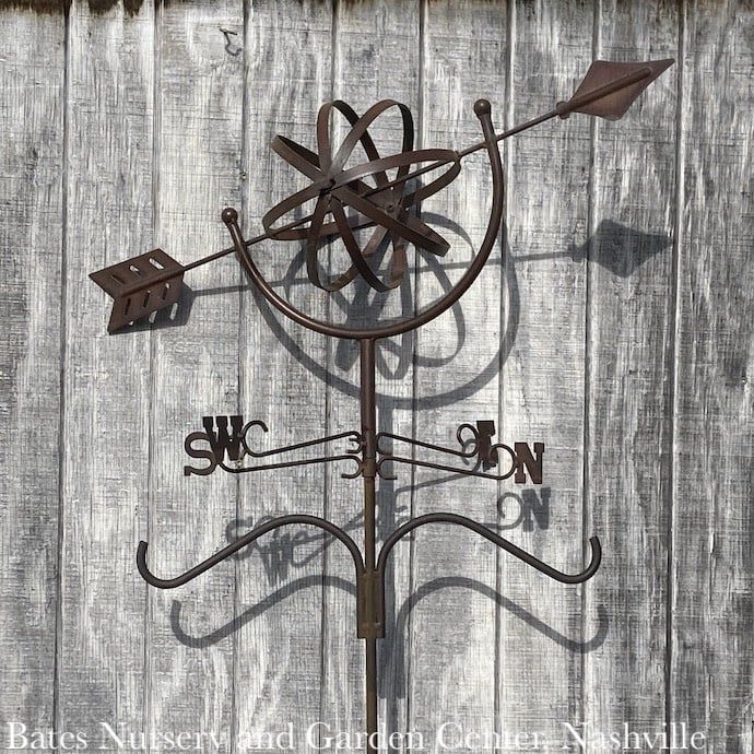 Shepherd Hook Double Armillary Weathervane 78&quot;h Panacea