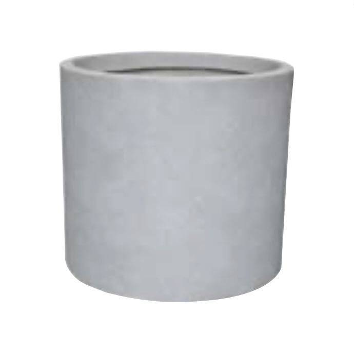 Pot Cylinder Planter Med 14x13 Gray Fiberclay