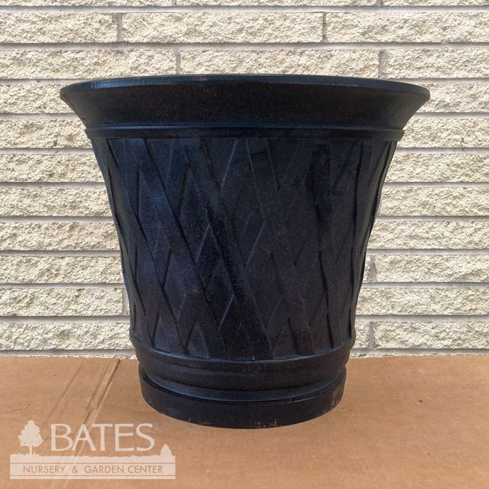 Pot Round Taper Lattice 16x13.5 Asst Lightweight Planter