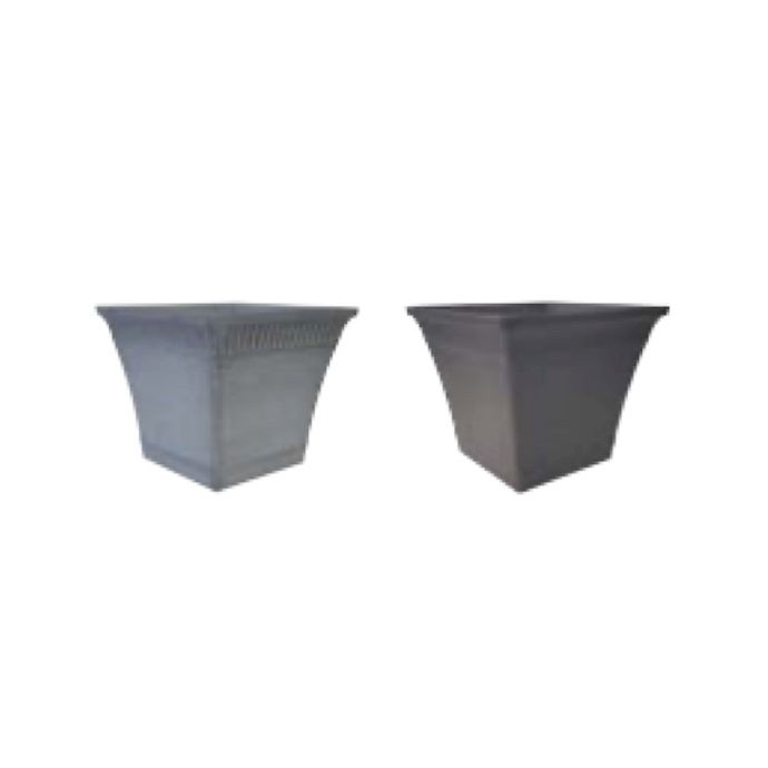 Pot Square Taper w/Doric Band  16.75x14 Asst Lightweight Planter