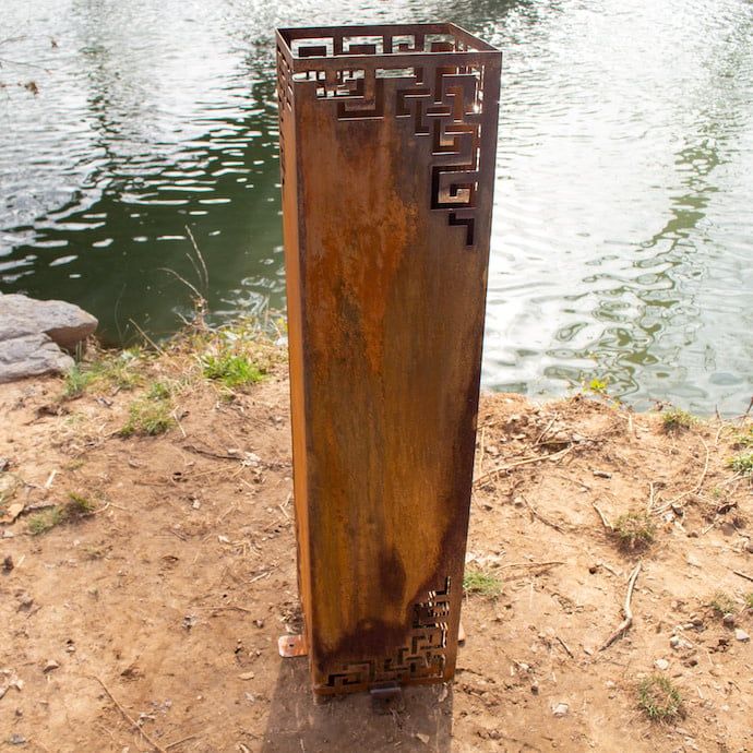 Garden Column Zen Garden Lrg 48&quot; Metal Locally Made