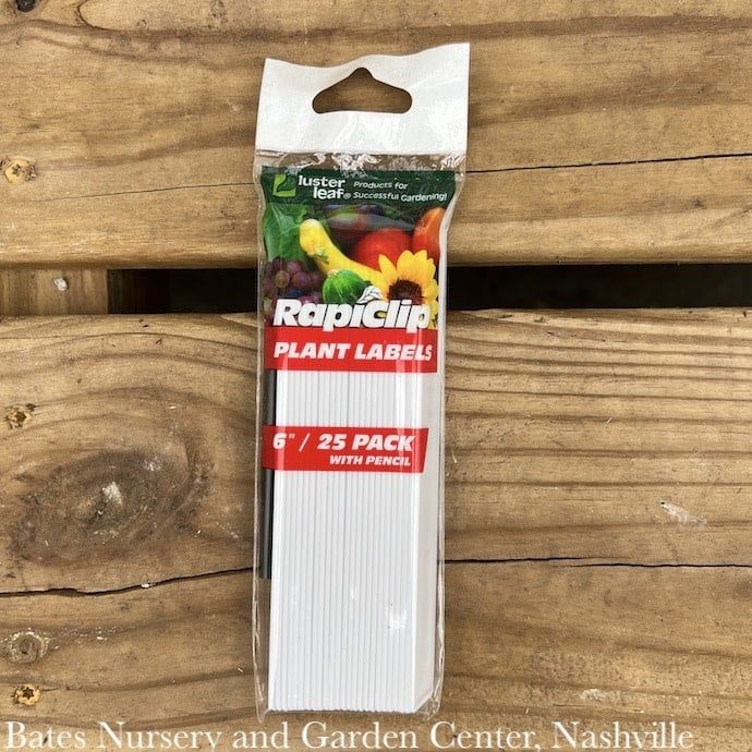 Plant Labels/Markers 6&quot; Plastic 25/Pk with Pencil Luster Leaf