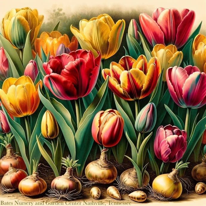 Bulb Tulip Rosy Delight/ Red w/Pink/ Darwin Hybrid 7/pk