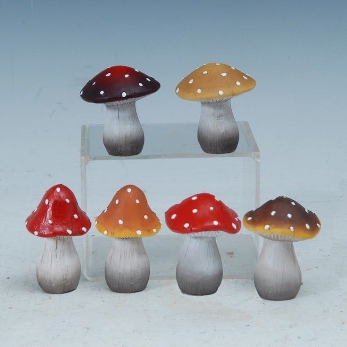 Statuary/Figurine Toadstool/Mushroom Asst 2H