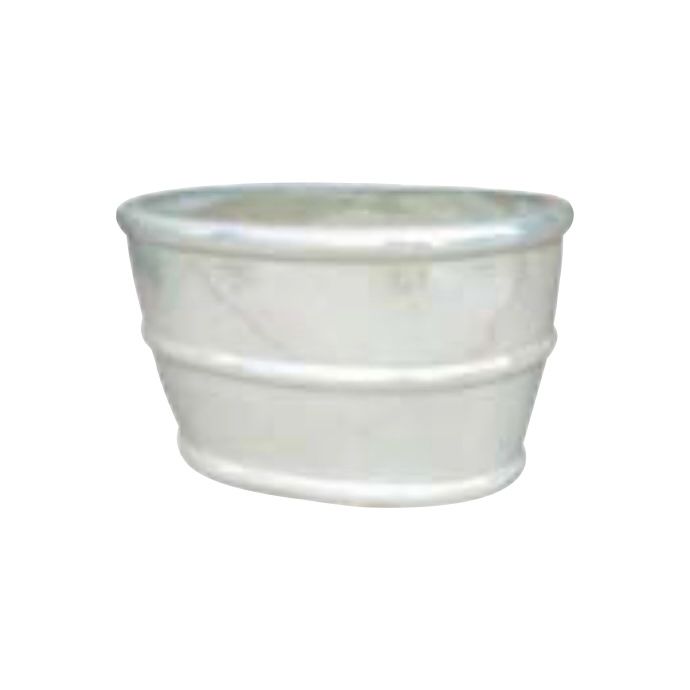 Pot Oval Ashburn w/Center Ring Sml 10x6.5x7 Pearl