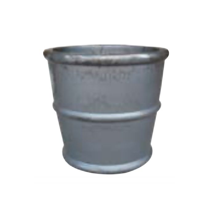 Pot Ashburn w/Center Ring Lrg 16x13.5 Matte Silver