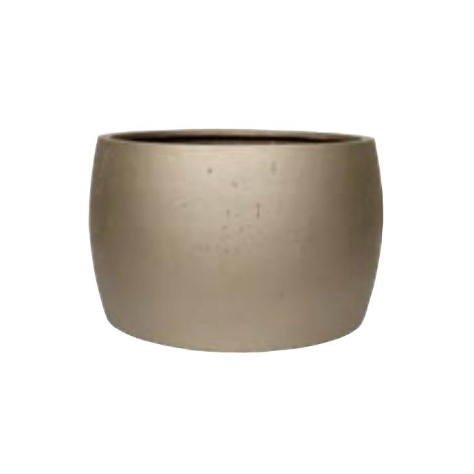 Pot Huka Veneto Barrel Bowl Med 23.5x14.5 Bronze Fiberglass