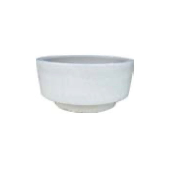 Pot Noto Bowl Planter Footed w/Taper Sides Lrg 14.5x7 Crackle White