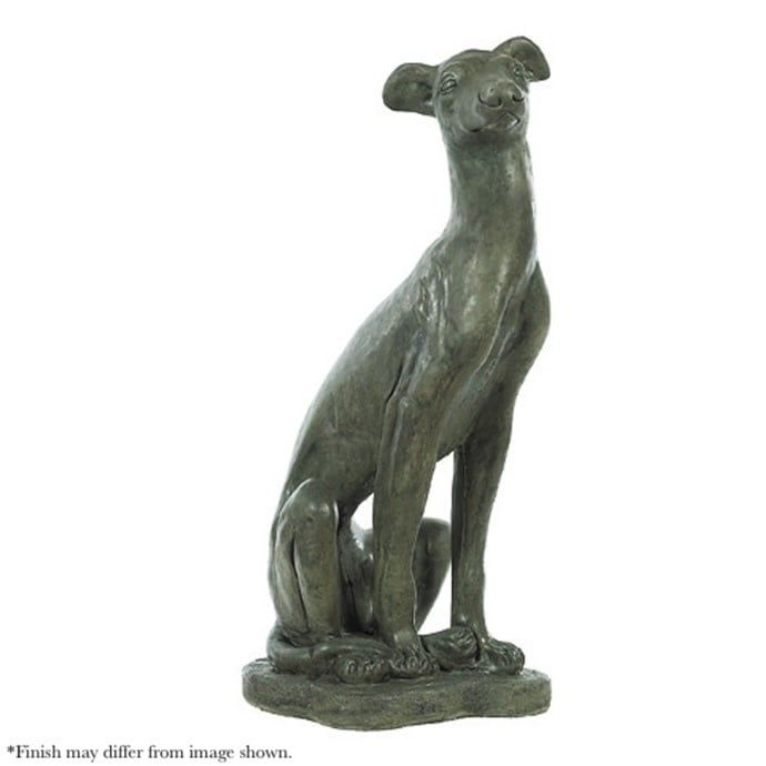 Statuary Large Whippet Dog 37hx13wx24d