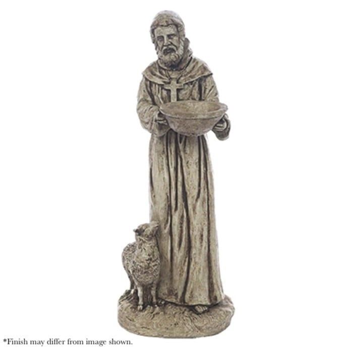Statuary St Francis w/Lamb 10x11x25H