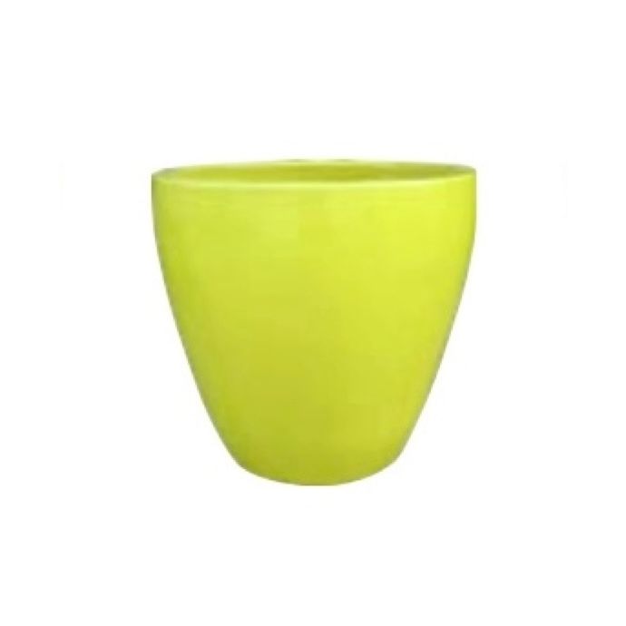 Pot Canton Taper Egg Planter Lrg 15x15 Tropical Yellow