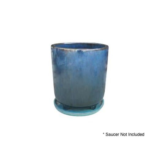 Pot Footed Taper Planter Sml 9x10 Sea Blue