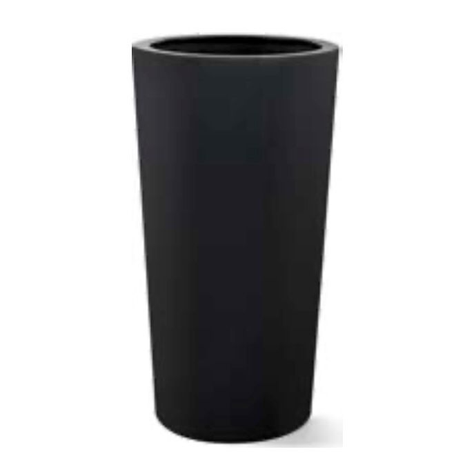 Pot Essen Tall Taper Lrg 18.2x35.5 Black Fiberglass