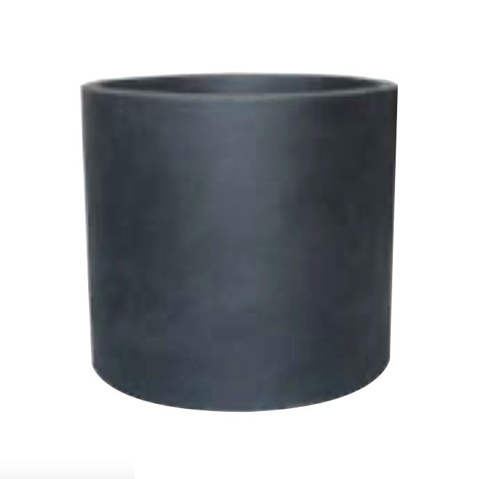 Pot Cylinder Planter Med 14x13 Black Fiberclay