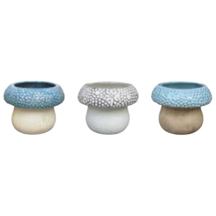 Pot Glazed Mushroom Planter 6.8x5 Assortment