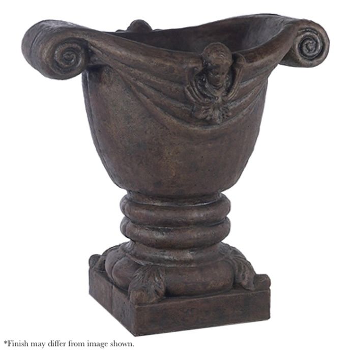 Pot Rose Woman Planter 10x16H Cast Stone