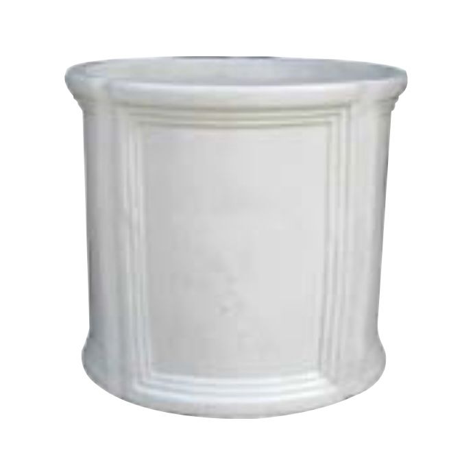 Pot Benson Planter w/Square Inset Xlg 18x16 Crackle White