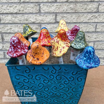 Plant Pick / Garden Stake Mushroom 2x6H Asst
