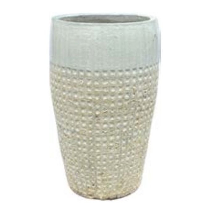 Pot Tall Atlantis Tom Grid Lrg 21x33.5 Atlantis Warm White