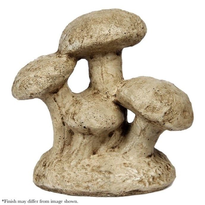 Statuary Small Mushroom Cluster 9x9x5 Concrete