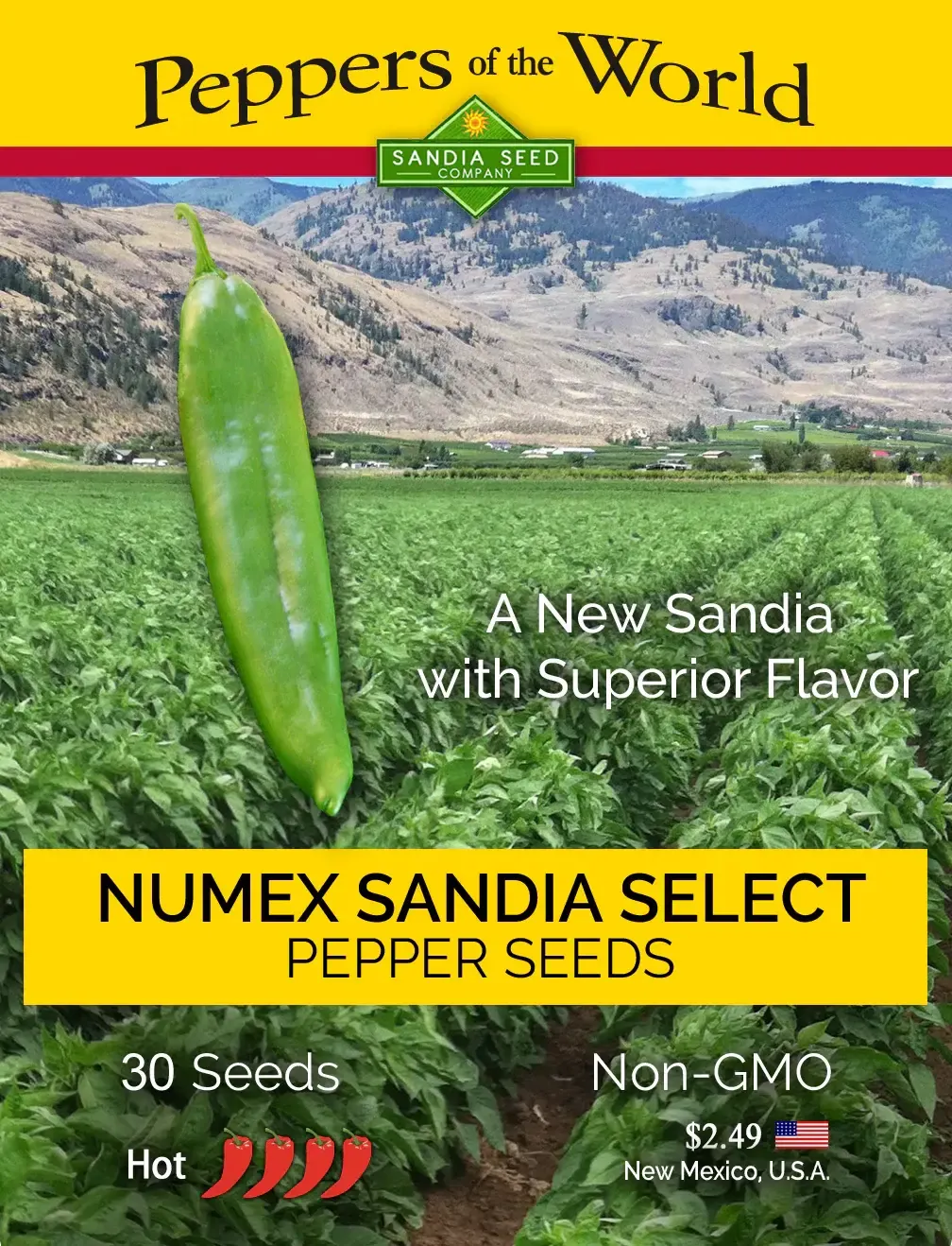 Seed Pepper Sandia Select NuMex Green Chilie
