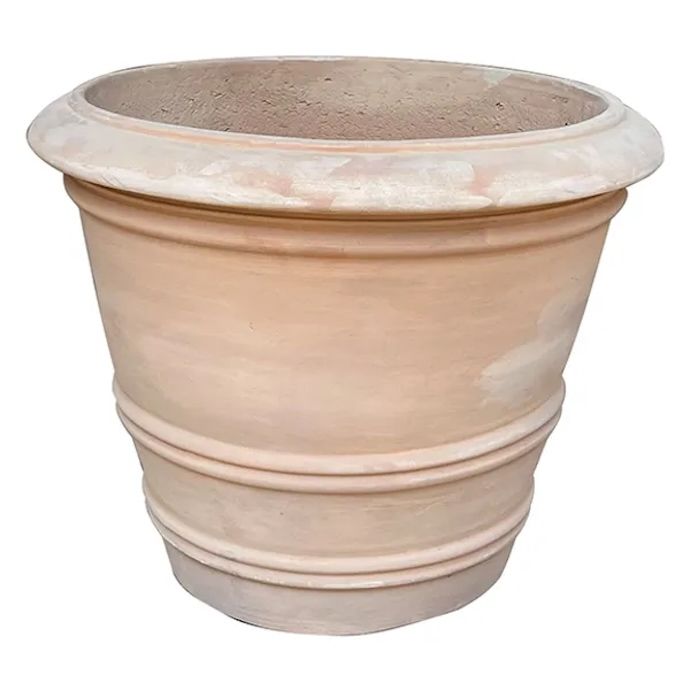 Pot Classic Rolled Rim w/Rings Xlg 29.5x28  Sienna Antq Terracotta
