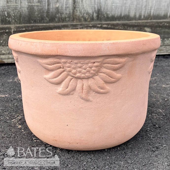 Pot Sunrise Planter w/Lip Sml 9x7 Asian Terracotta