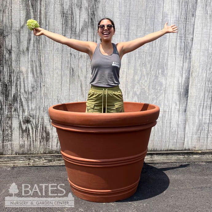 Pot Rd Basic Rim Taper 3-Rings Italian-Look Xlg 43x33.5 Terracotta Lt Wt Japi
